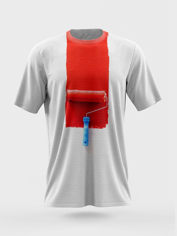 Home 18 t shirt 03 White T-Shirt With Red Print